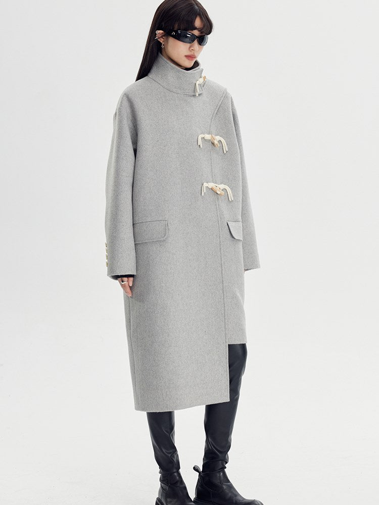 Horn Button Woolen Coat