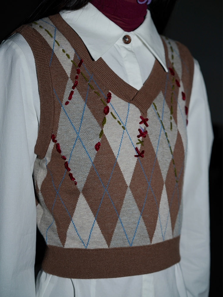 Argyle V-Neck Vest