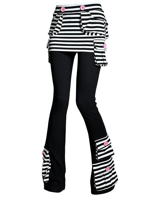 Striped Panel Pants