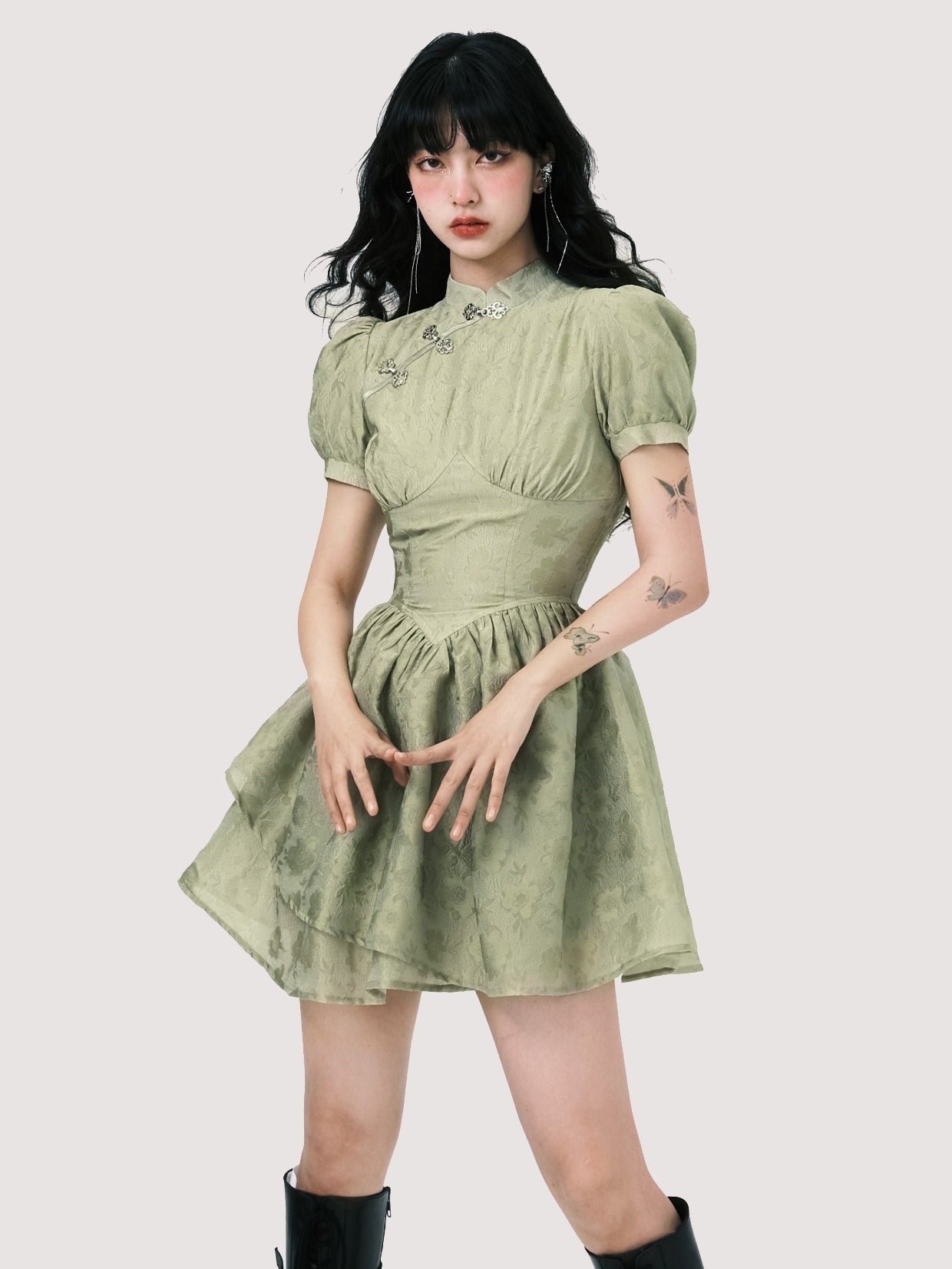 Retro Country Style Cheongsam Dress