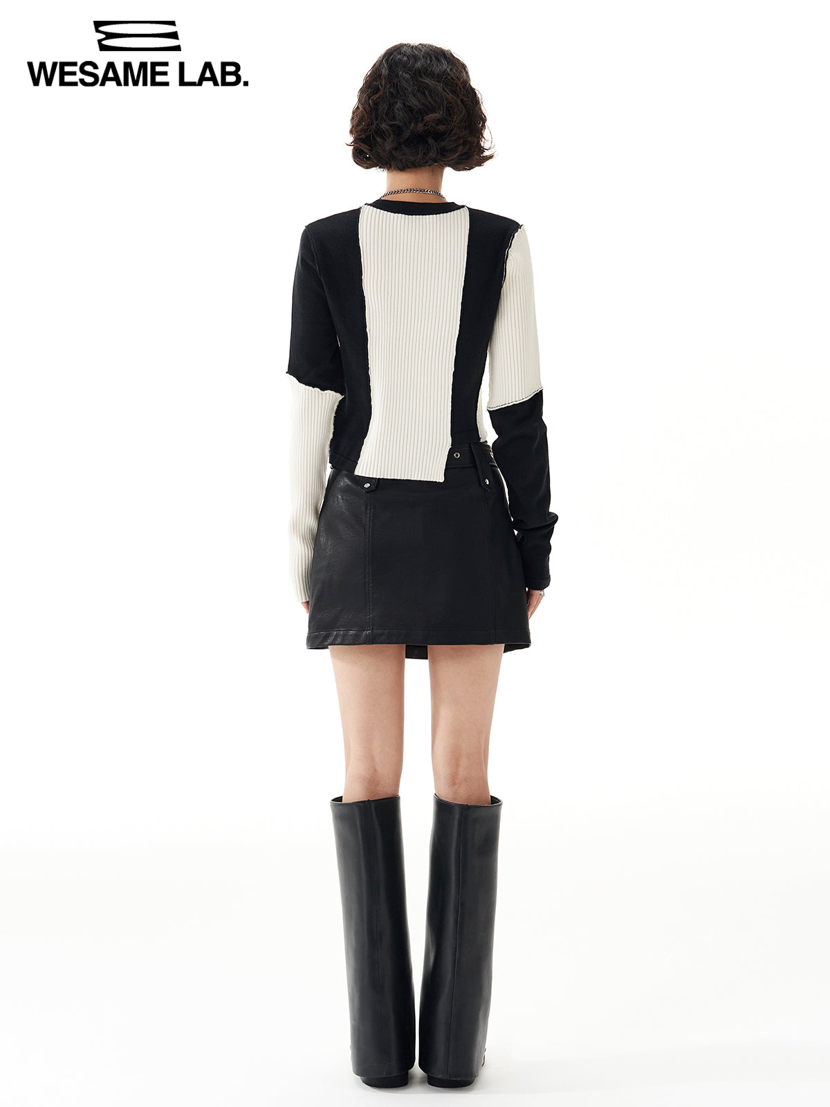 Monotone Asymmetry Nichi Knit