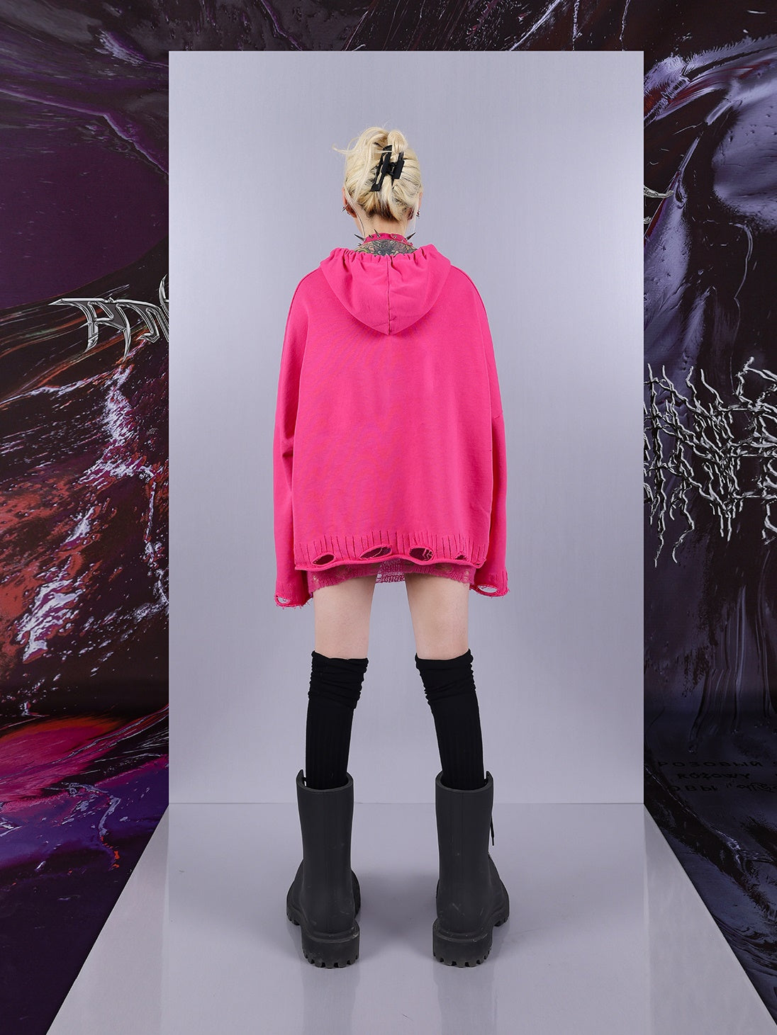 V-Neckern psychedelischer Pullover