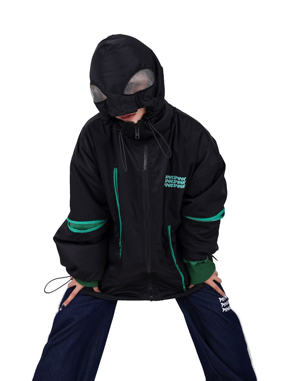 Hooded Zipper Device Cotton Jacket