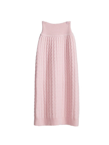 Wool High Waist Knitted Skirt