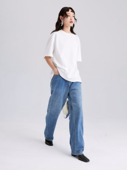 Gelöste Fit -Strait -Jeans gewaschen