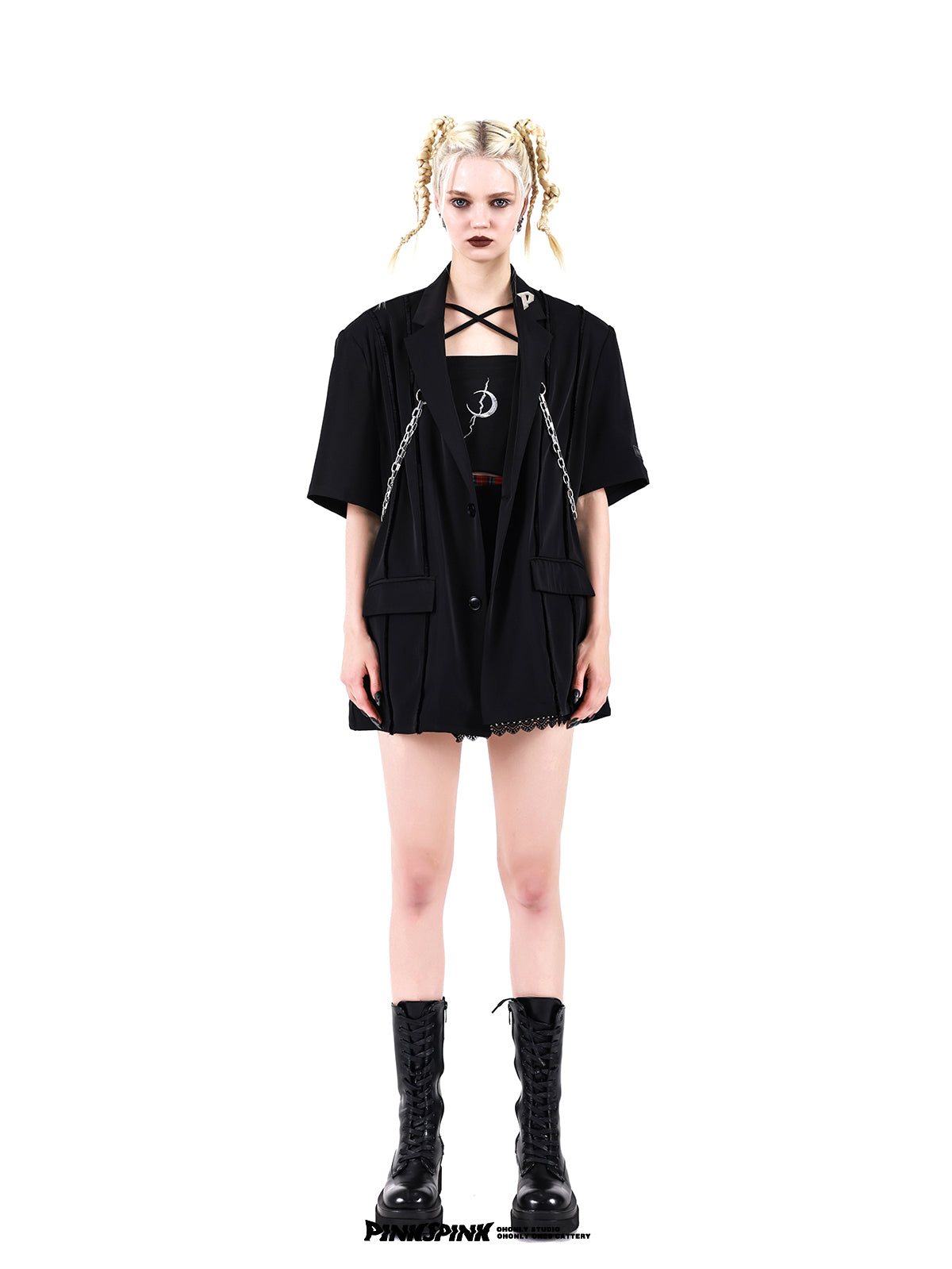 Chain Nichi Loose Half-sleeves Jacket