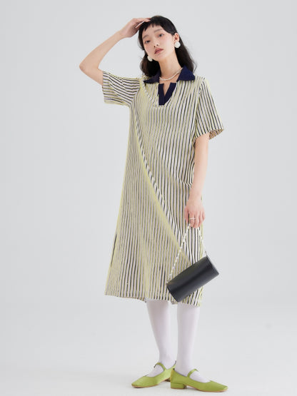 Retro Stripe POLO Dress