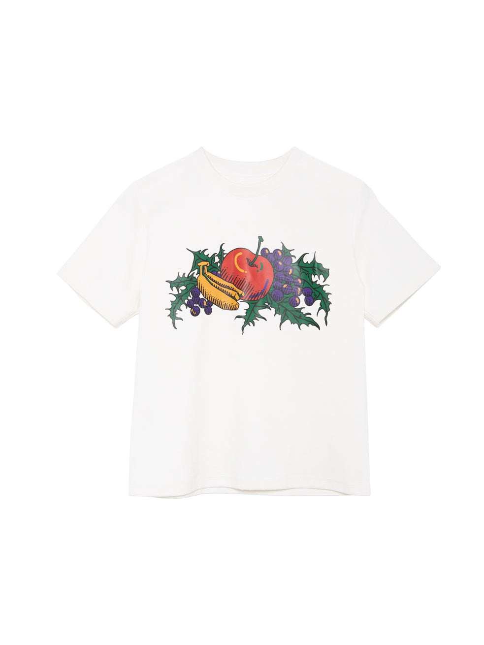 Oil Painting Fruit Printed Loose T-shirt