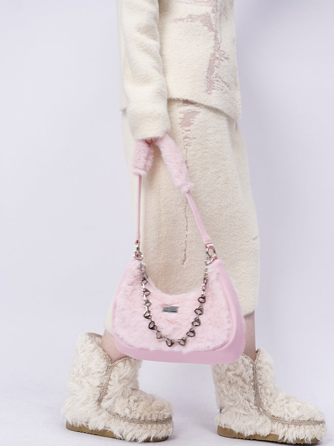 FURRY UNDERARM BAG