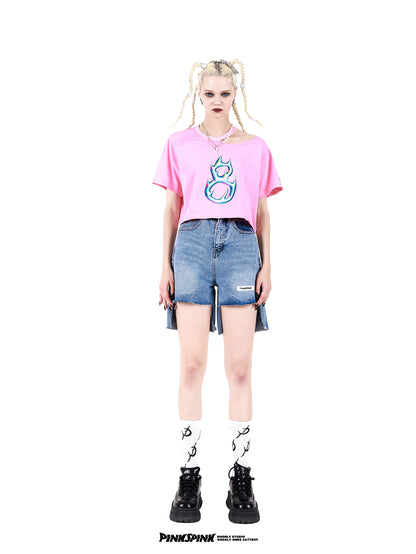 LOOSE CROPPED NICHI CUT T-SHIRT