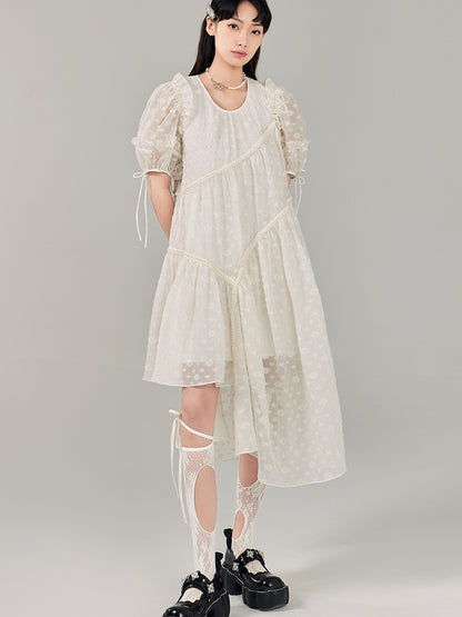 Fairy Jacquard Irregular Gentle Dress