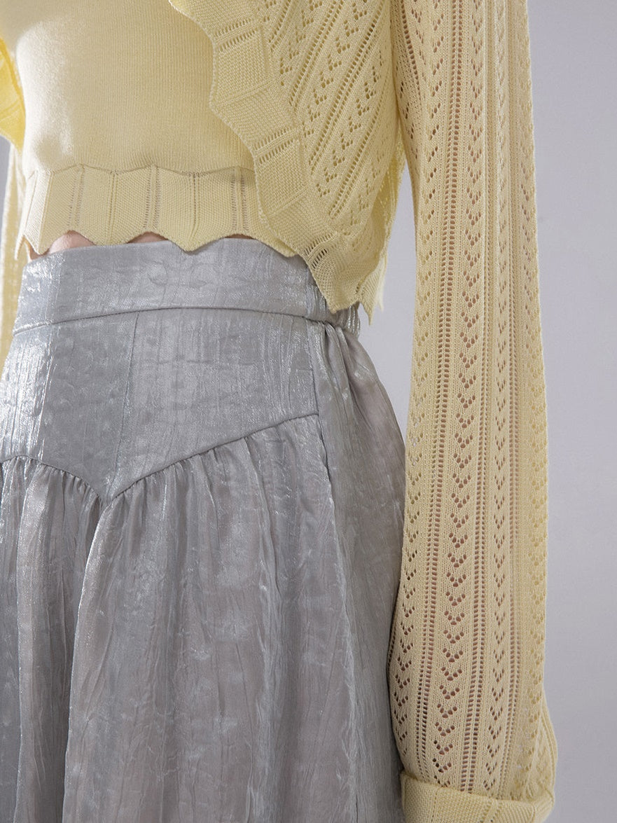 Water Waves Rippling Gauze Skirt