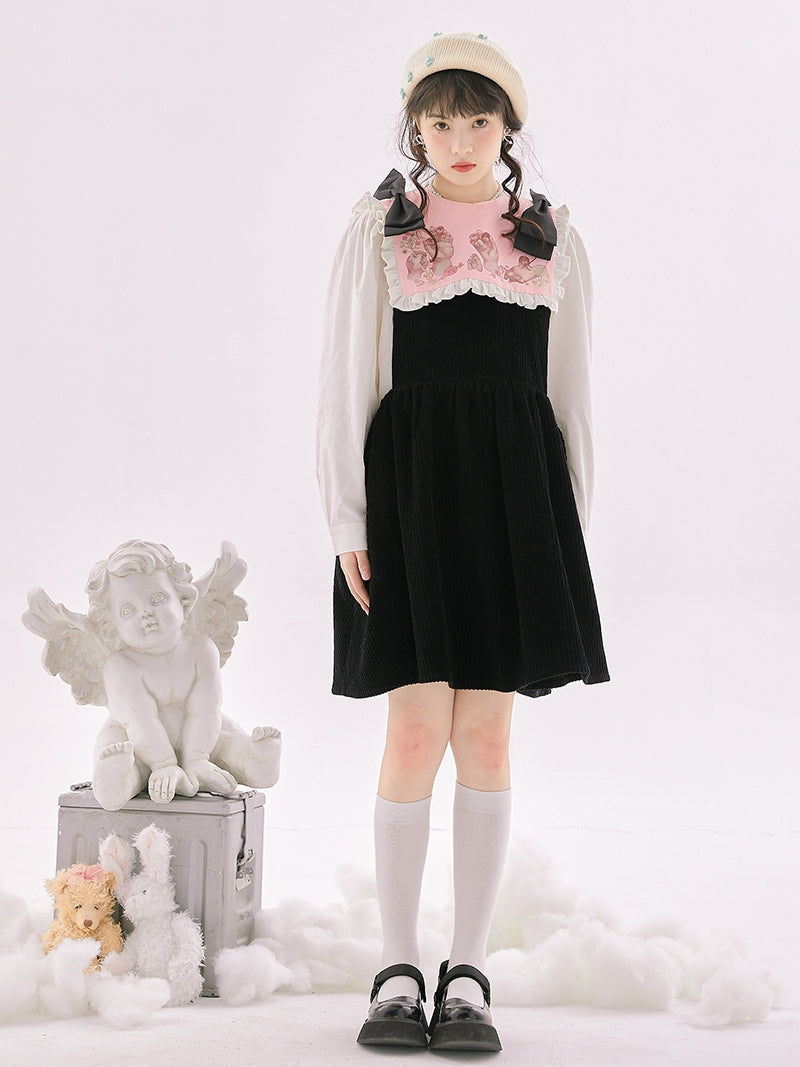 eerie frill race girly blouse