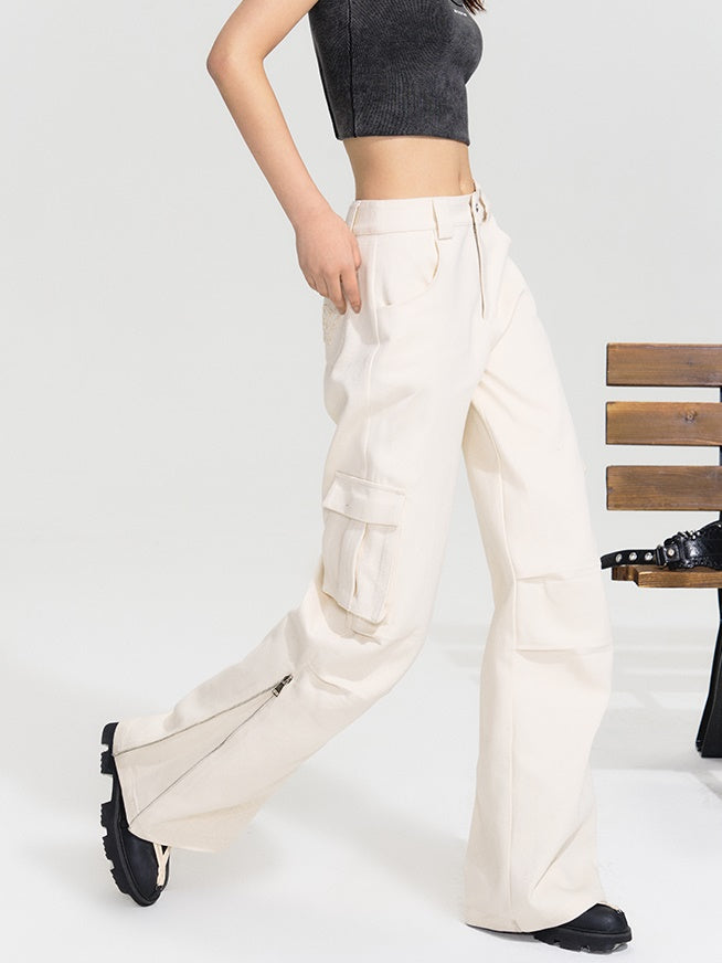 High Waist Strait Leg Pants