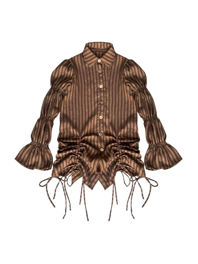 strapless open back dress Striped Retro Shirt Dress -WSW Bent – ARCANA ARCHIVE
