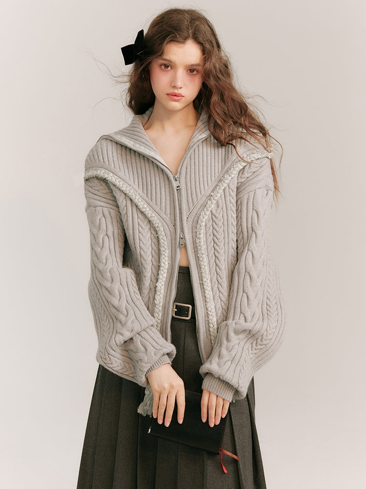 Knit Zip Cardigan