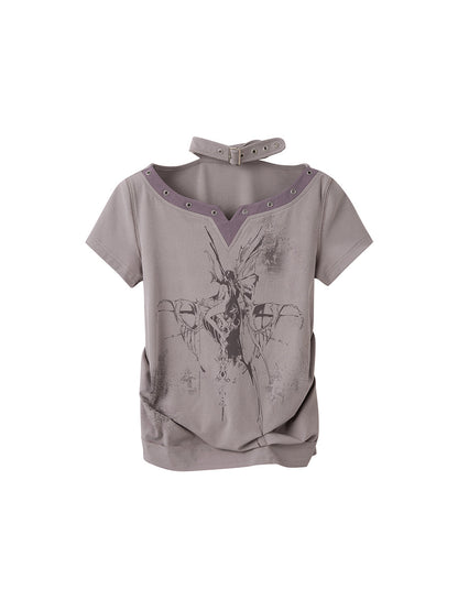 Butterfly Girl Print T-Shirt