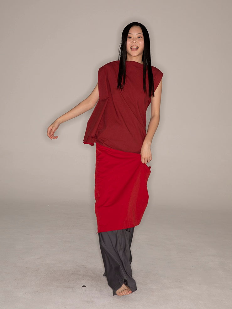 Simple Loose Sleeveress Thin Dress