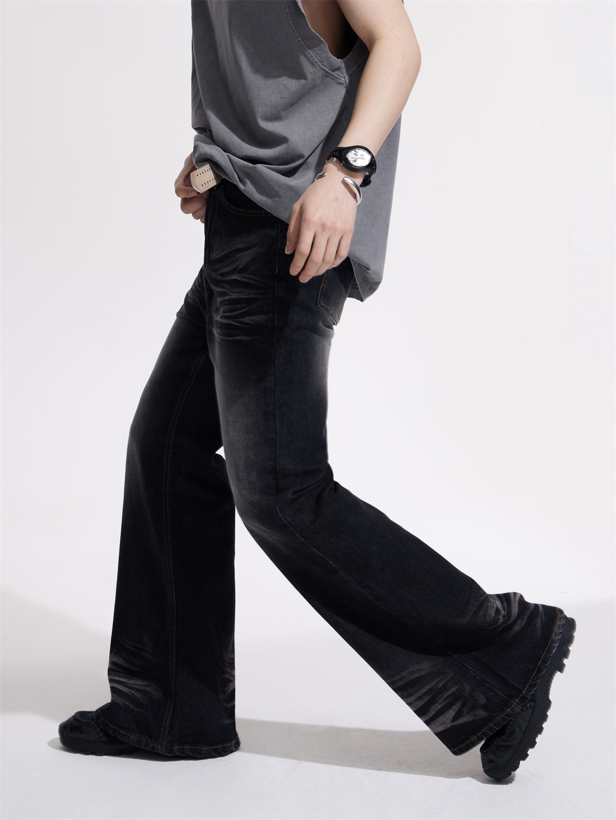 Flared Casual Wide-leg Jeans