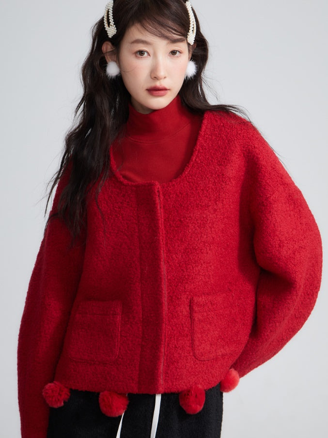 Wool Circle Short Coat