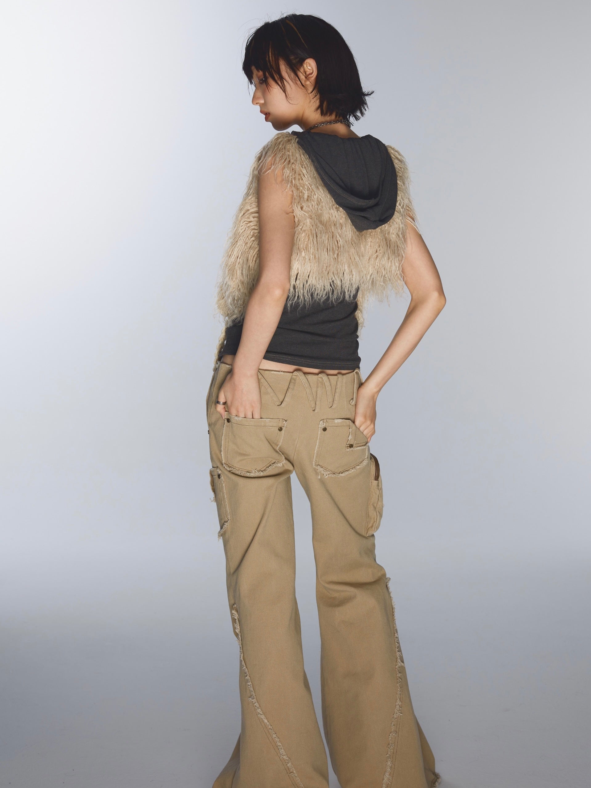 Asymmetric Hem Super Short Vest