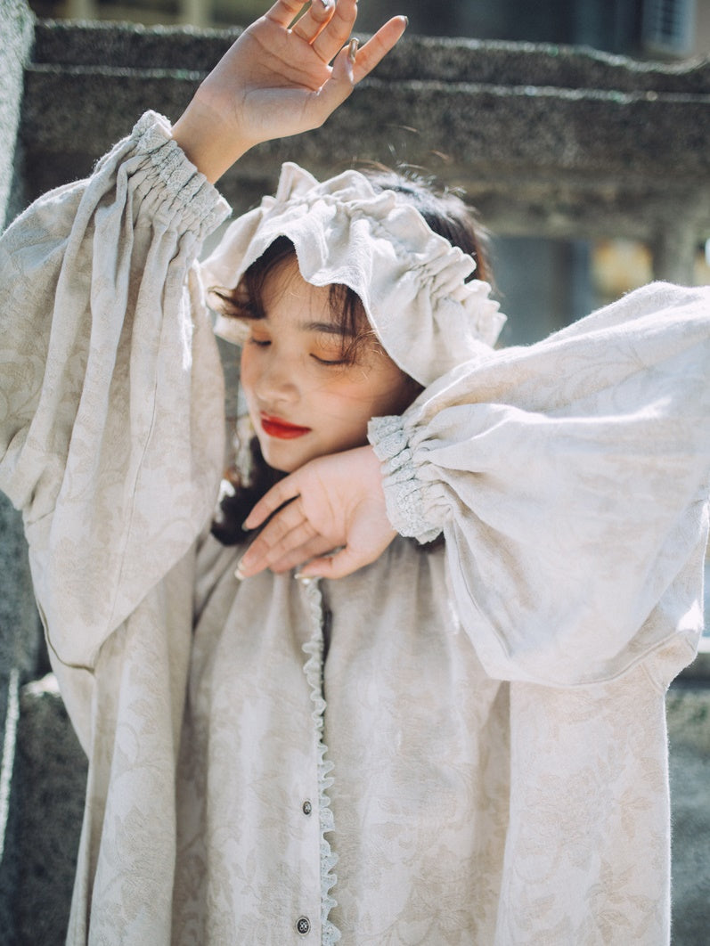 Französisches Mädchen lose Spitze Baumwollwäsche Kleid