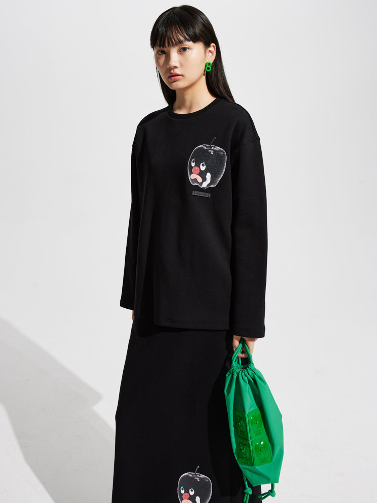 Unique Nichi Conspicuous Monotone Pullover&amp;Skirt