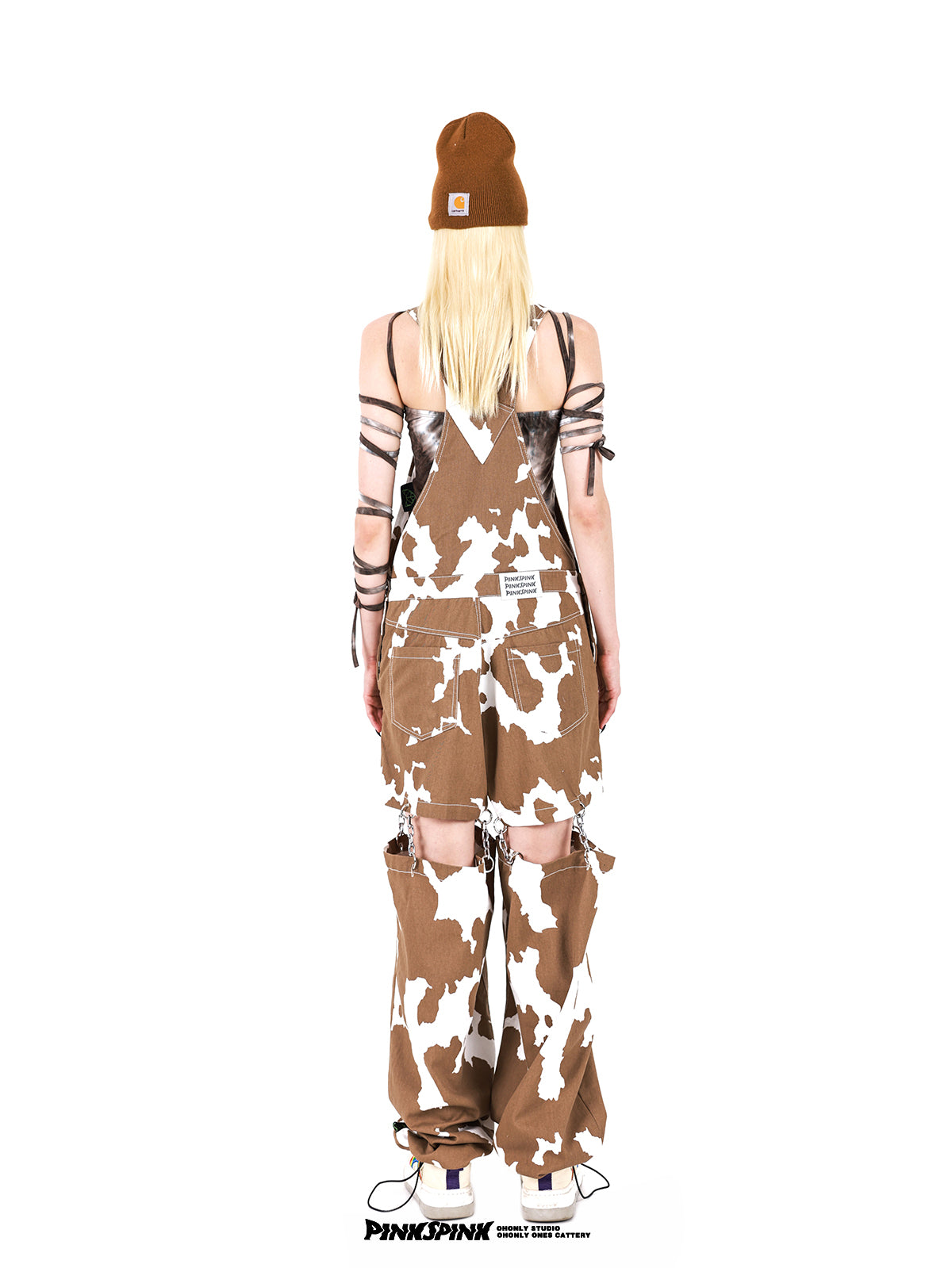 Cow Pattern Detachable Overalls