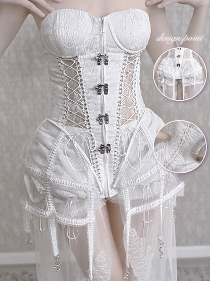 Gothic Fishbone Bandage Corset Set