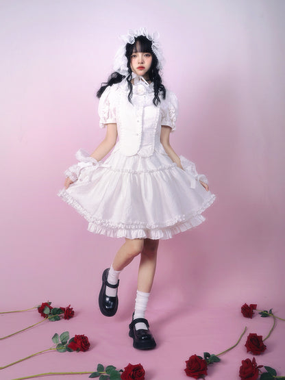 Frill Flower Flare Lolita Skirt