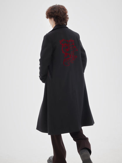 NICHI BACK-PRINT LONG-COAT