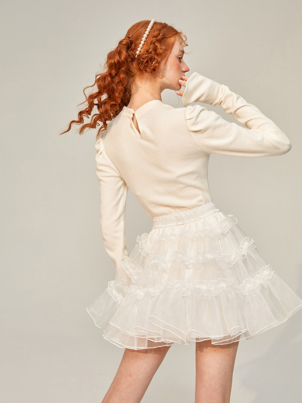 Tulle Ciffon Tiered Short Fluffy Skirt