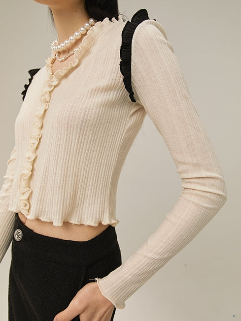 V-Neck Knit Top