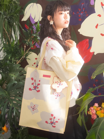 Cherry Blossom Print Tote Bag