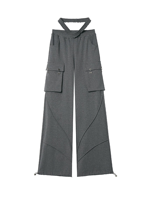 Gilet de poche tridimensionnel et pantalon décontracté