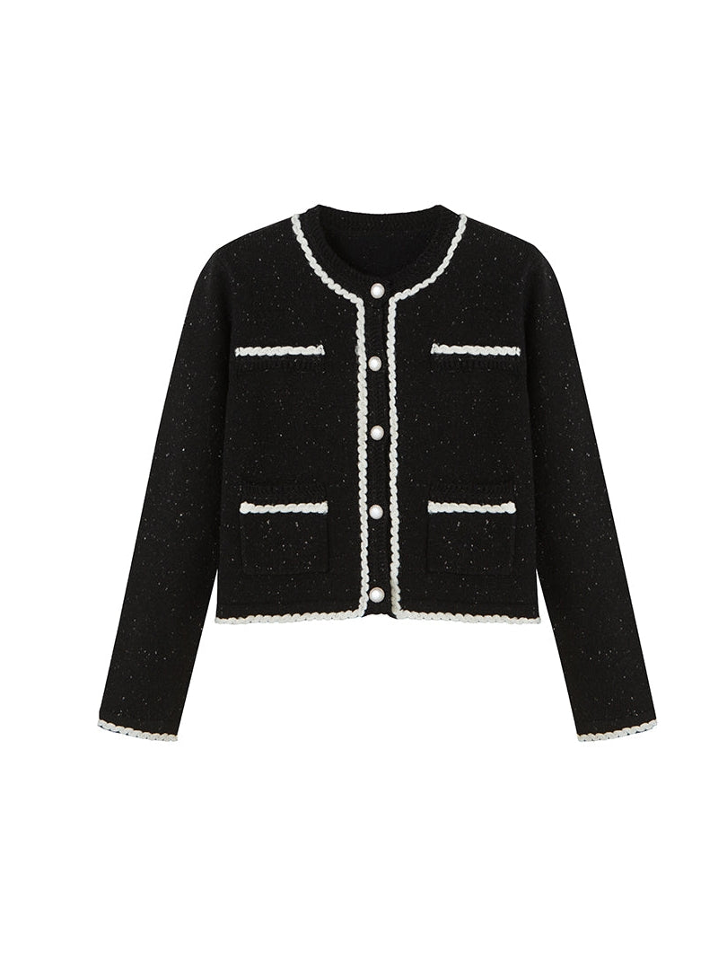 Veste et jupe de cardigan à tricot parfumé