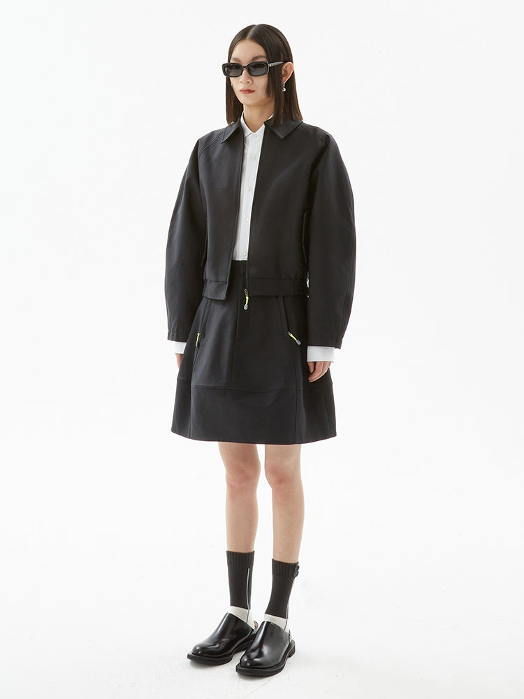 Raglan Sleeve Jacket Skirt Suit