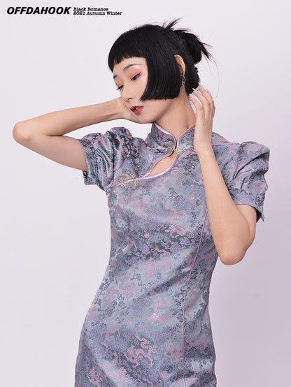 CHEONGSAM COSPLAY EMBROIDERY ONE-PIECE