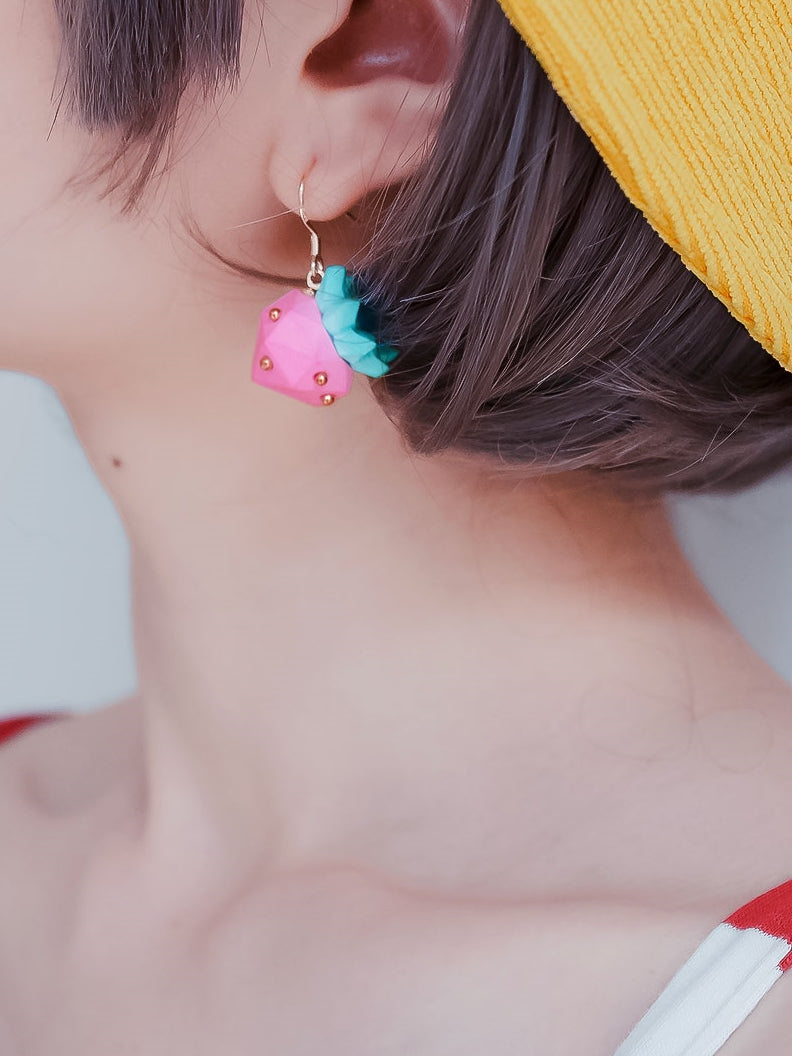 Candy Color Strawberry Earrings