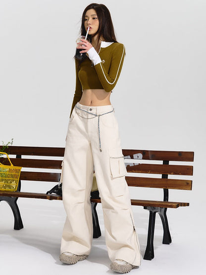 High Waist Strait Leg Pants