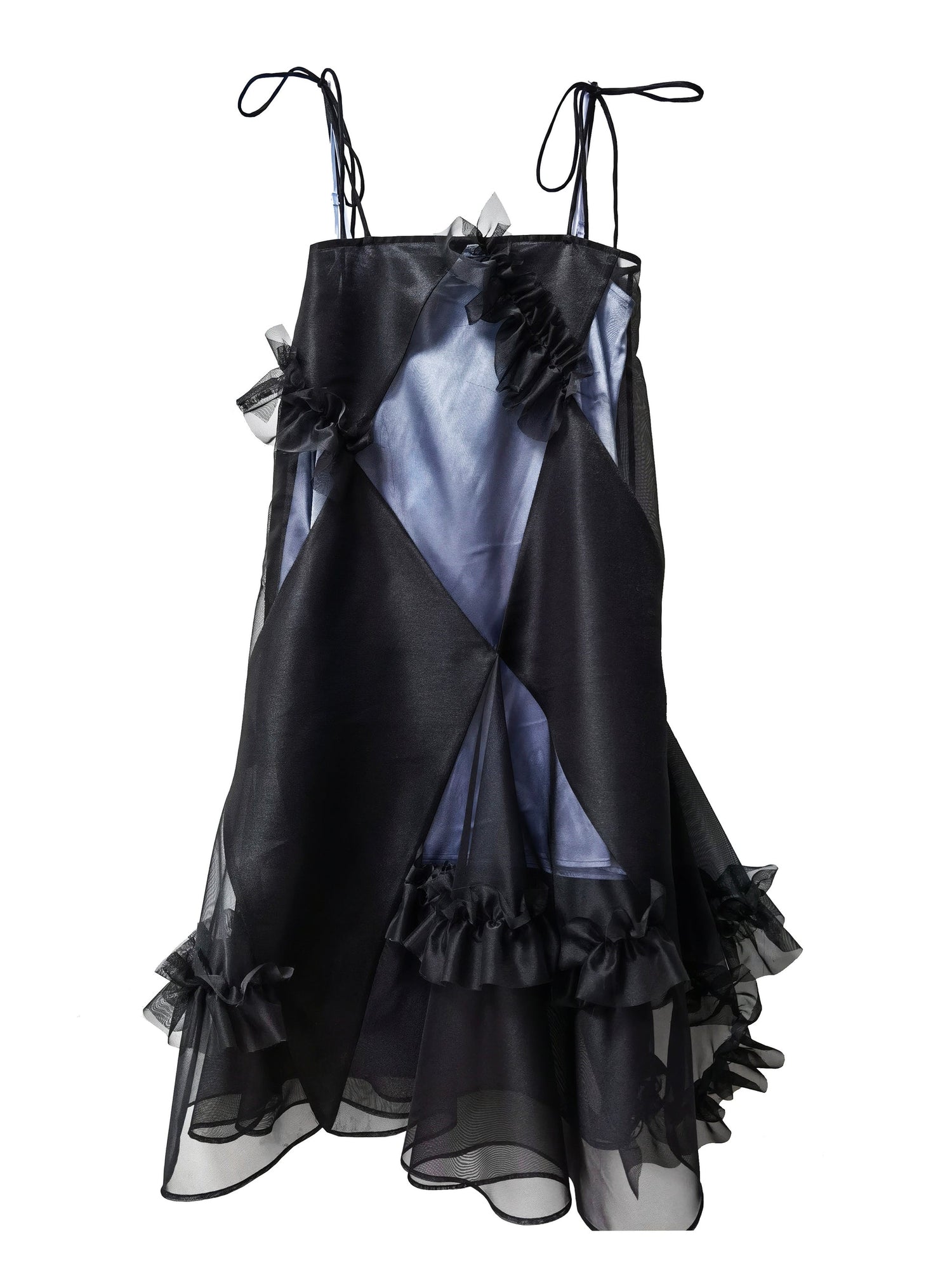 Asymmetrische Spitzen -Mesh Tutu Slip Kleid