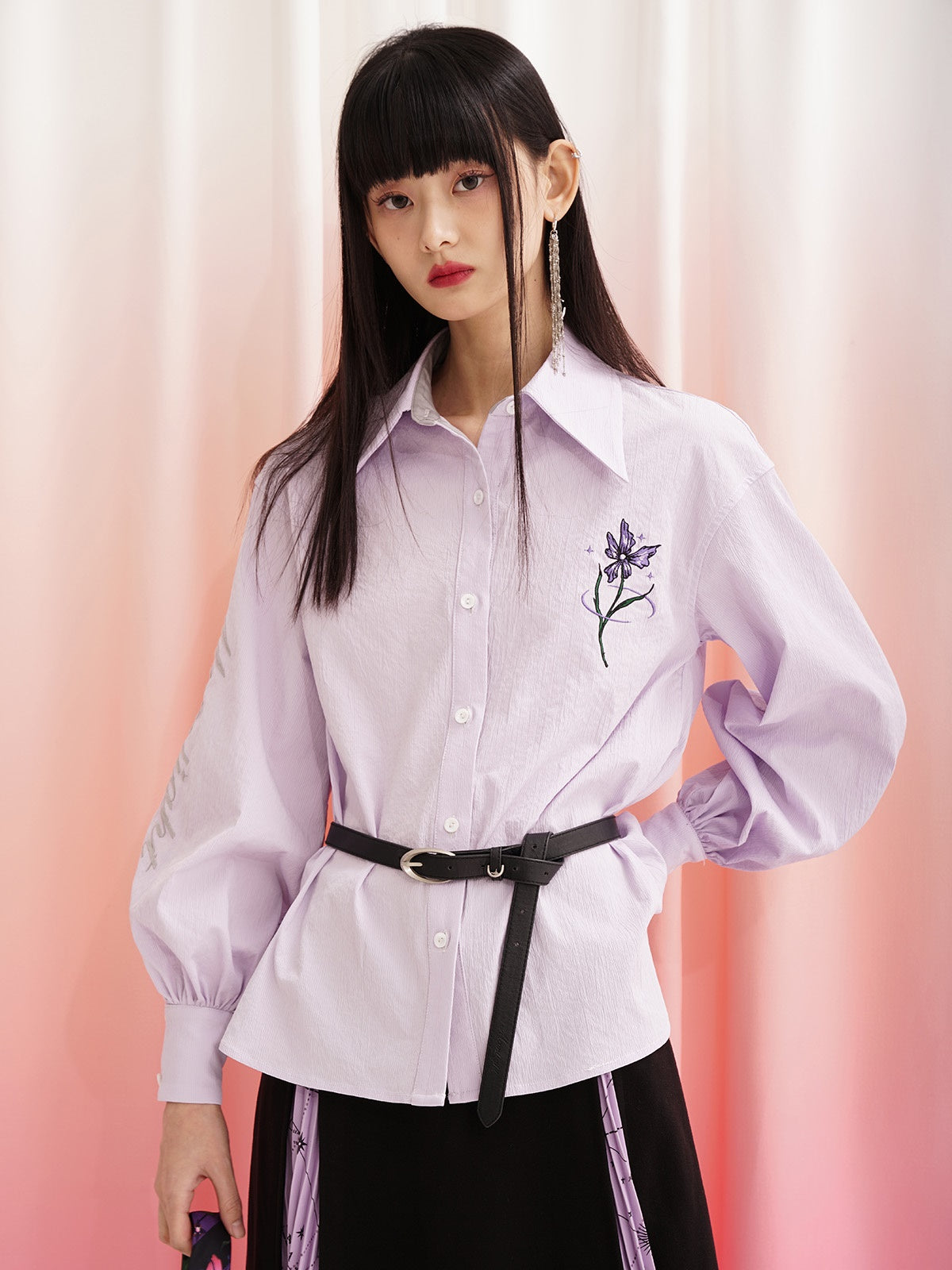 Lantern Sleeve Three-dimensional Cutting Shirt