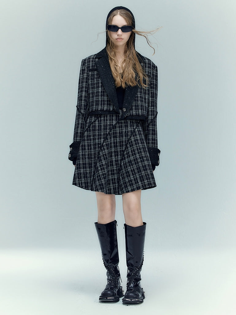 Classic Check Short Jacket &amp; Skirt