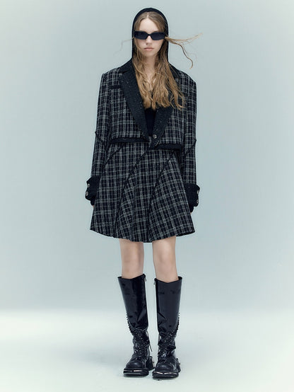 Classic Check Short Jacket &amp; Skirt