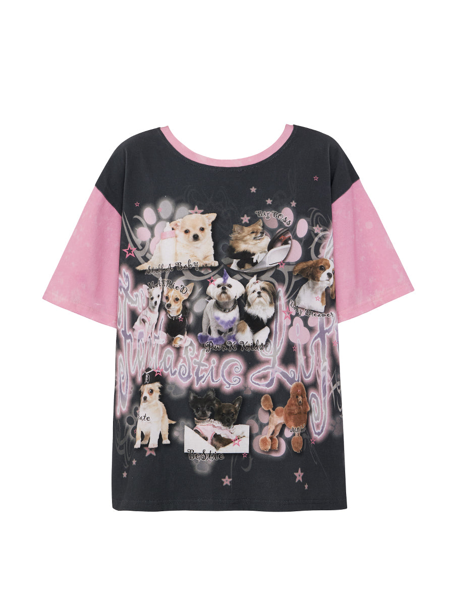 Hund Pop Animal Casual T-Shirt