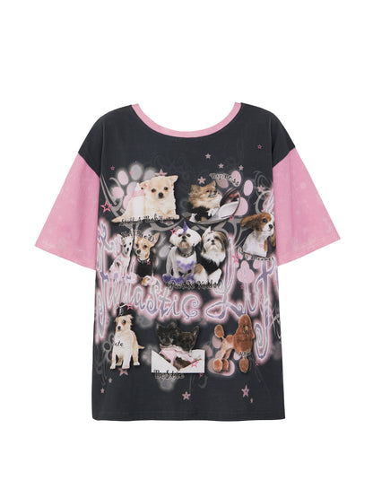 Hund Pop Animal Casual T-Shirt