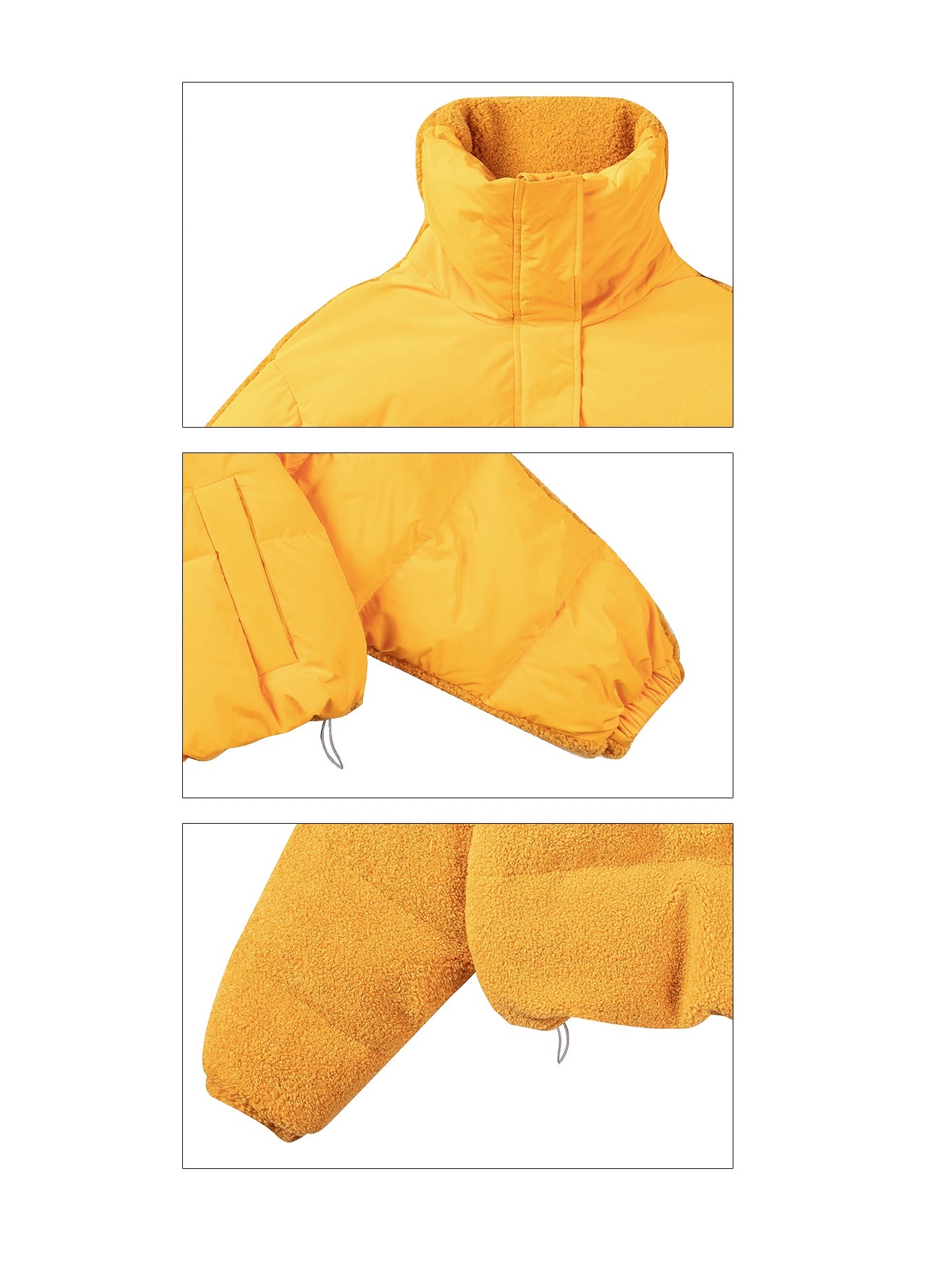 Stand Collar Orange Down Jacket