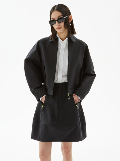 Raglan Sleeve Jacket Skirt Suit