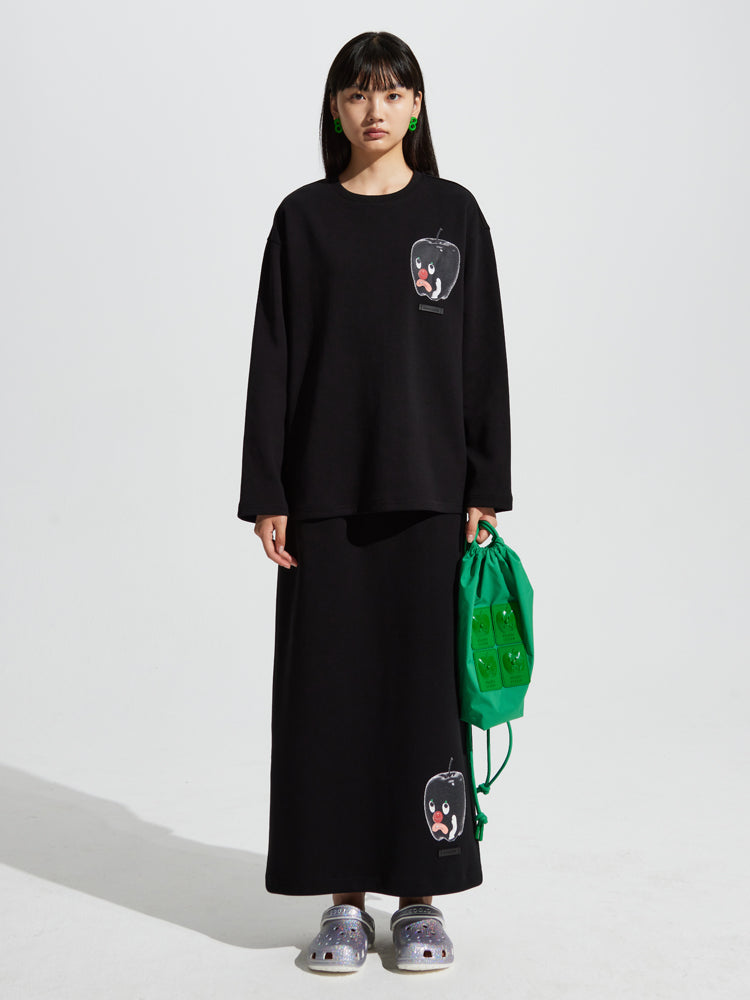 Unique Nichi Conspicuous Monotone Pullover&amp;Skirt