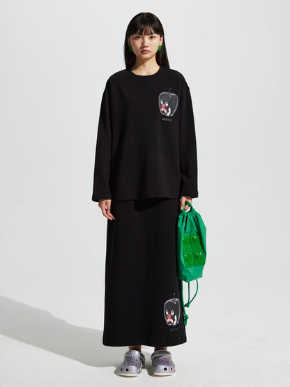 UNIQUE NICHI CONSPICUOUS Monotone Pullover &amp; Skirt